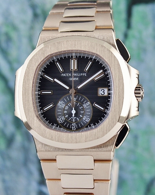 (image for) UNWORN NEW PATEK PHILIPPE 18K ROSE GOLD NAUTILUS CHRONOGRAPH / 5980R
